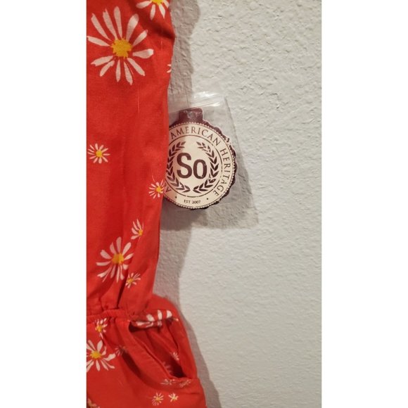 AMERICAN HERITAGE Red Floral Romper - Picture 3 of 4